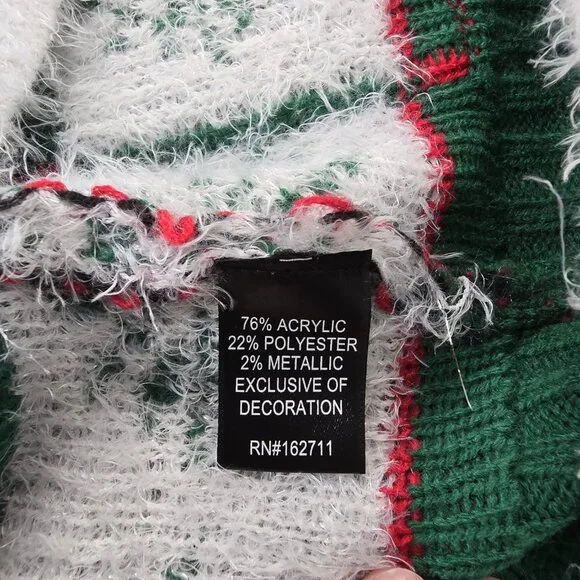 Blizzard Bay Red Green Snowman Ugly Christmas Vest S - Picture 8 of 9